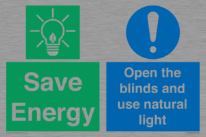 Save Energy open the blinds and use natural light